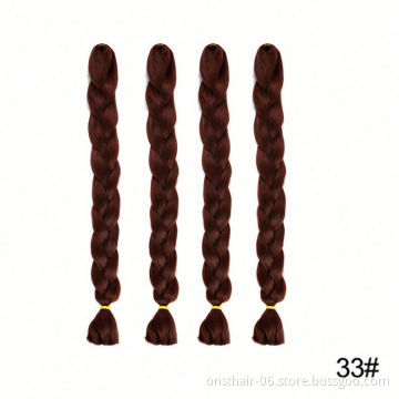 MYZYR Synthetic Braiding Hair Jumbo Braids Crochet Braids Hair Extensions Hairstyles 82 Inch 165g Pure Color ALL Colors >=60%
